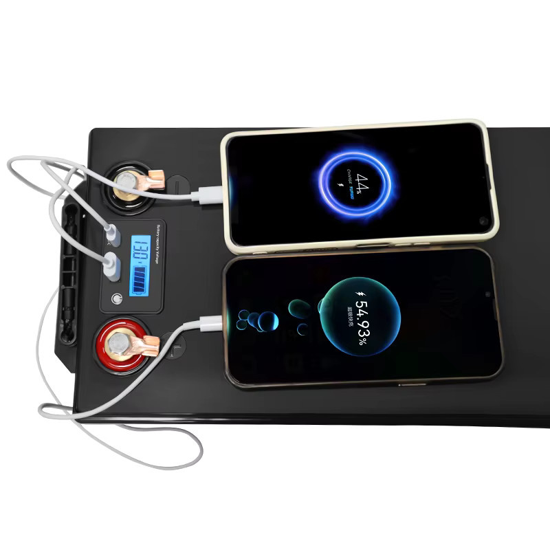 Varicore LiFePO4 Batterie 12,8V 200Ah mit Smart BMS, LCD-Display und USB-C Ausgang, Schwarz - Bild 5
