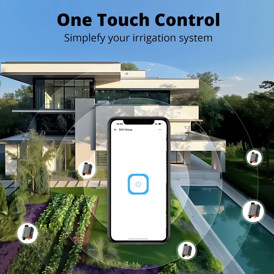 SONOFF SWV Zigbee Smart Water Valve IP55 Automatisches Bewässerungsventil in Schwarz mit Timer und App-Steuerung für Alexa und Google Home - Bild 5