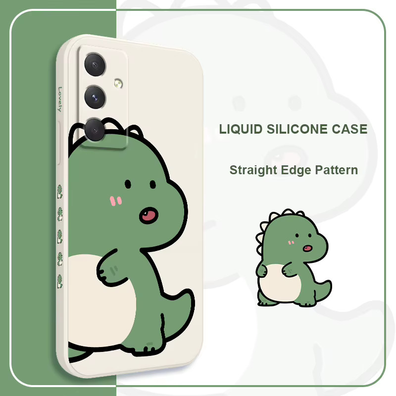 Dinosaurier Schutzhülle für Samsung Galaxy A55 A35 A25 A15 A16 A06 A05 A05S A54 A34 A24 A14 A04 A04S A04E 4G 5G in Weiß - Bild 2