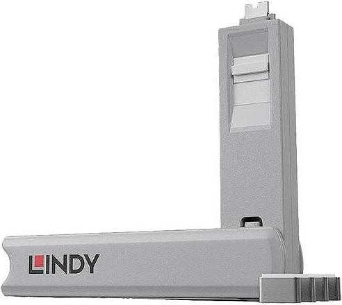 Lindy USB-C Port Blocker 4er Set in Weiß inklusive Schlüssel 40427 - Bild 1