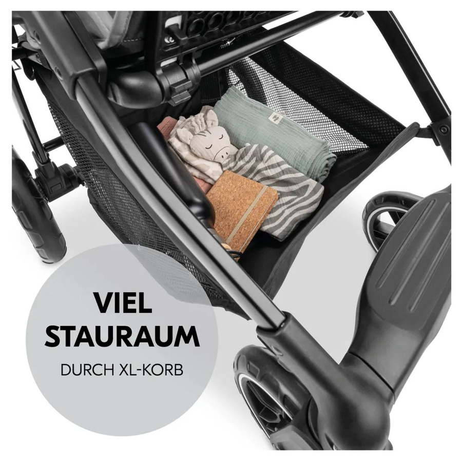 Hauck Buggy Shop N Care 2in1 Kinderwagen Set mit Reboarder Pearl Pro 2 in Grau/Schwarz - Bild 7