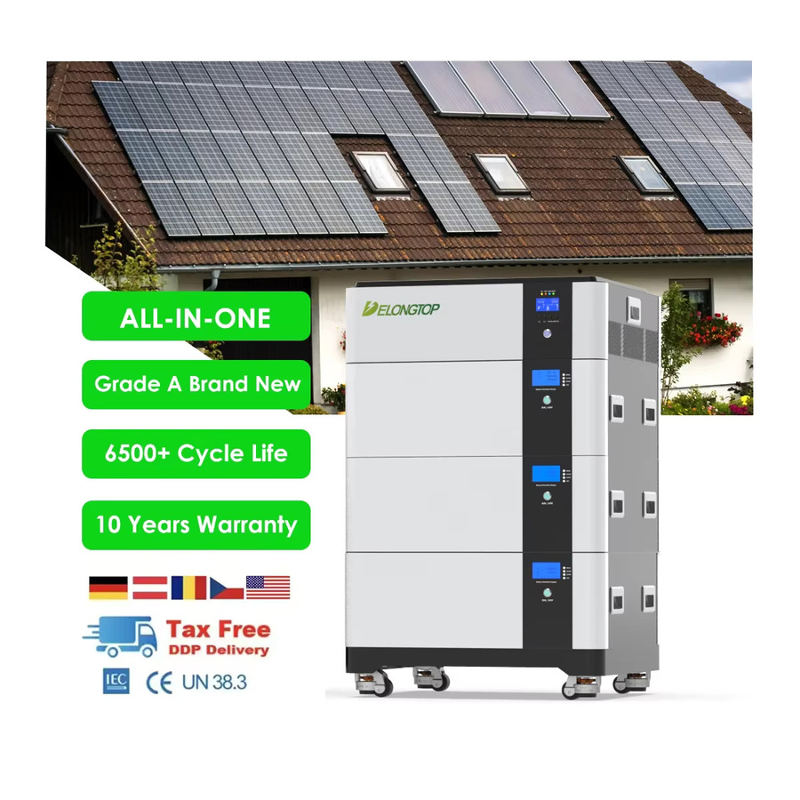 XMSJ Delong All-in-One Solar Stapelbare Batteriespeicherlösung mit Wechselrichter für Zuhause, LiFePO4, Weiß - Bild 3