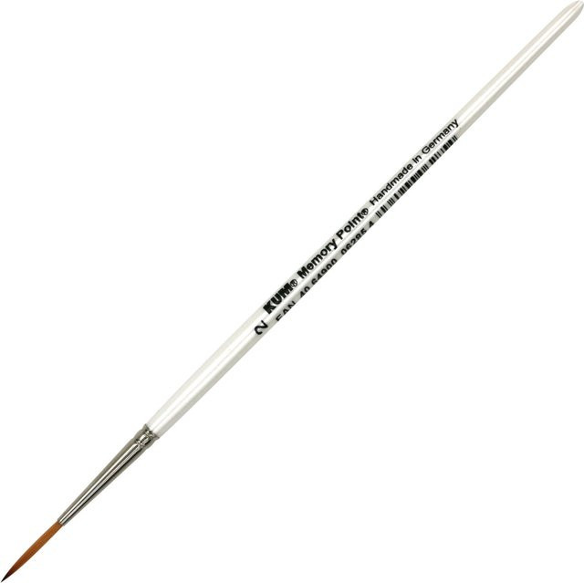 KUM Memory Point Liner 2 Pinsel mit perlmuttfarbenen Synthetikfasern für Professionals - Bild 1
