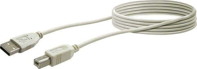 Schwaiger USB 2.0 Anschlusskabel A/B in Grau, Länge: 1,5 m - Bild 1