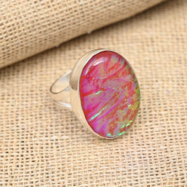Copperie Schmuck, Roter australischer Triplet-Opal, 925 Silber, Damen - Bild 1