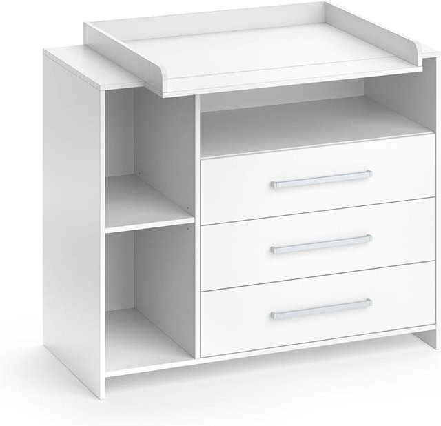 Vicco Wickelkommode Oskar in Weiß für das Babyzimmer - Bild 1