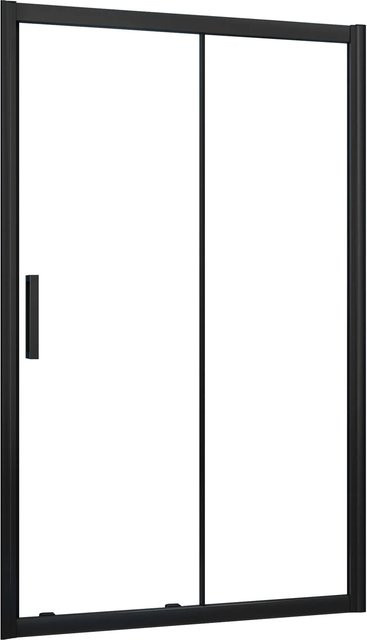AICA Duschabtrennung mit Schiebetür aus Nano Glas in Schwarz und Transparent, B/H: 120 x 195 cm - Bild 1