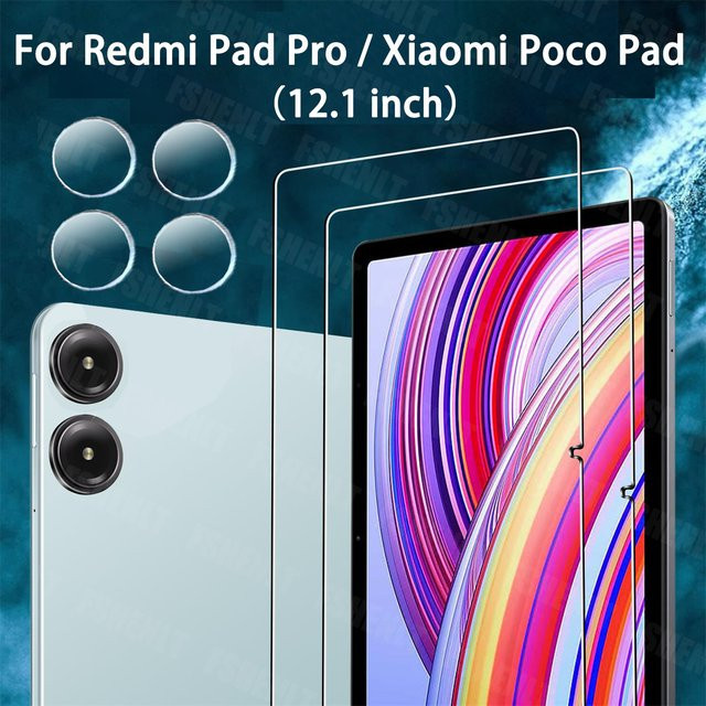 Xiaomi Schutzfolie für Redmi Pad Pro 12,1 Zoll 2024 mit Kamera-Schutzglas, HD, 9H Härte, transparent - Bild 1