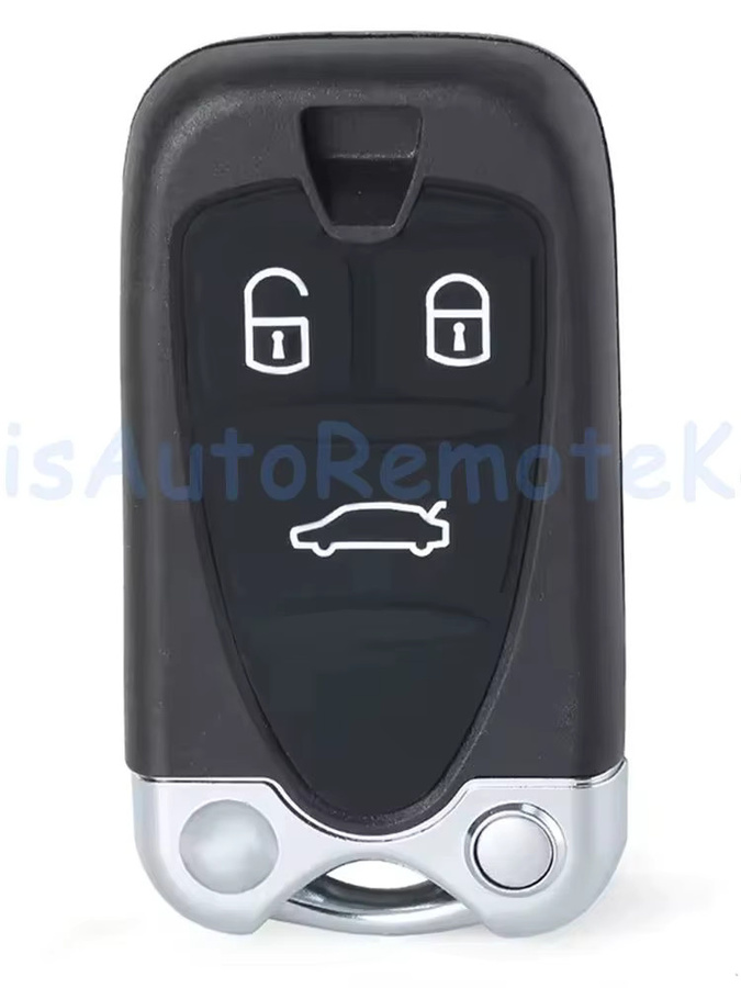 DIYKEY Smart Remote Key Fob mit 3 Tasten und 433 MHz ID46 Chip für Alfa Romeo 159 Brera Spider, Schwarz, P/N: 71740257 - Bild 3