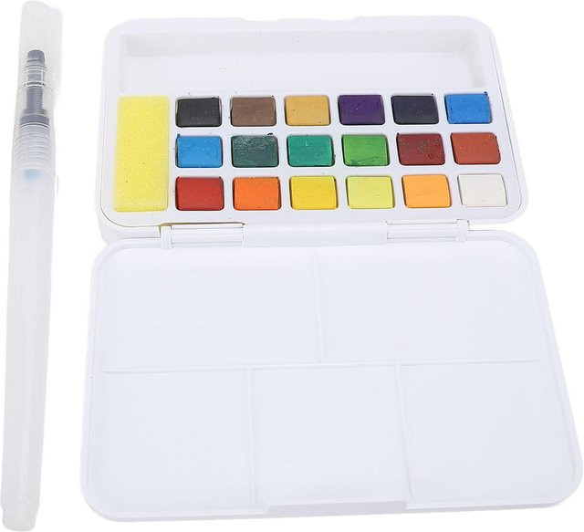 GoolRC Aquarellfarbset Reise mit 18 lebendigen Farben in Weiß für professionelle Künstler und Studenten - Bild 1