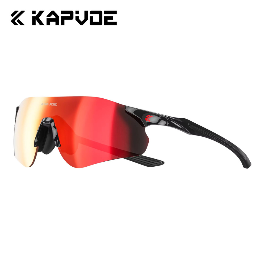 Kapvoe Sportsonnenbrille, Unisex, Vollrand, Kunststoff, UV400 Schutz - Bild 4