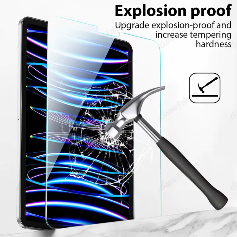 2 Stück Gehärtetes Glas Displayschutzfolie für Apple iPad Pro, Air und Mini in Transparent - Bild 2