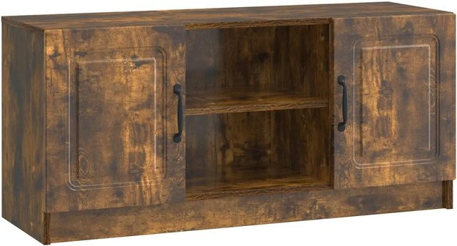 vidaXL TV-Schrank Modern in Geräucherte Eiche, B/T/H: 102 x 34,5 x 47 cm - Bild 1