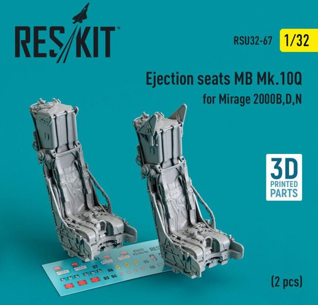 ResKit Models Ejection seats MB Mk.10Q for Mirage 2000B,D,N, 2-teiliges Set - Bild 1