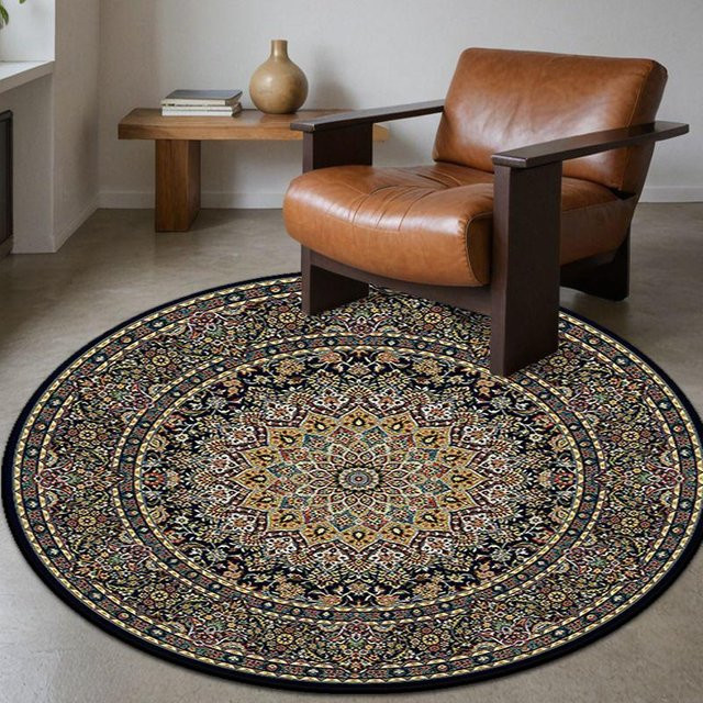 Karpetti Runder Teppich im Vintage Böhmen Design, Mehrfarbig, Durchmesser: 120 cm - Bild 1