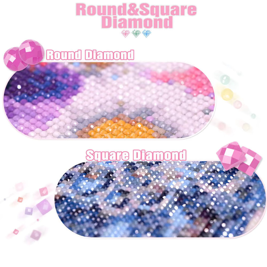 Huacan 5D DIY Diamantmalerei Baby Elefant als Strassbild in Mehrfarbig mit quadratischen Diamanten - Bild 4