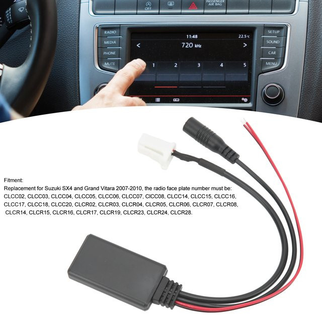 Bluetooth Audio Adapter mit Mikrofon für Suzuki SX4 und Grand Vitara 2007-2010 in Schwarz - Bild 1