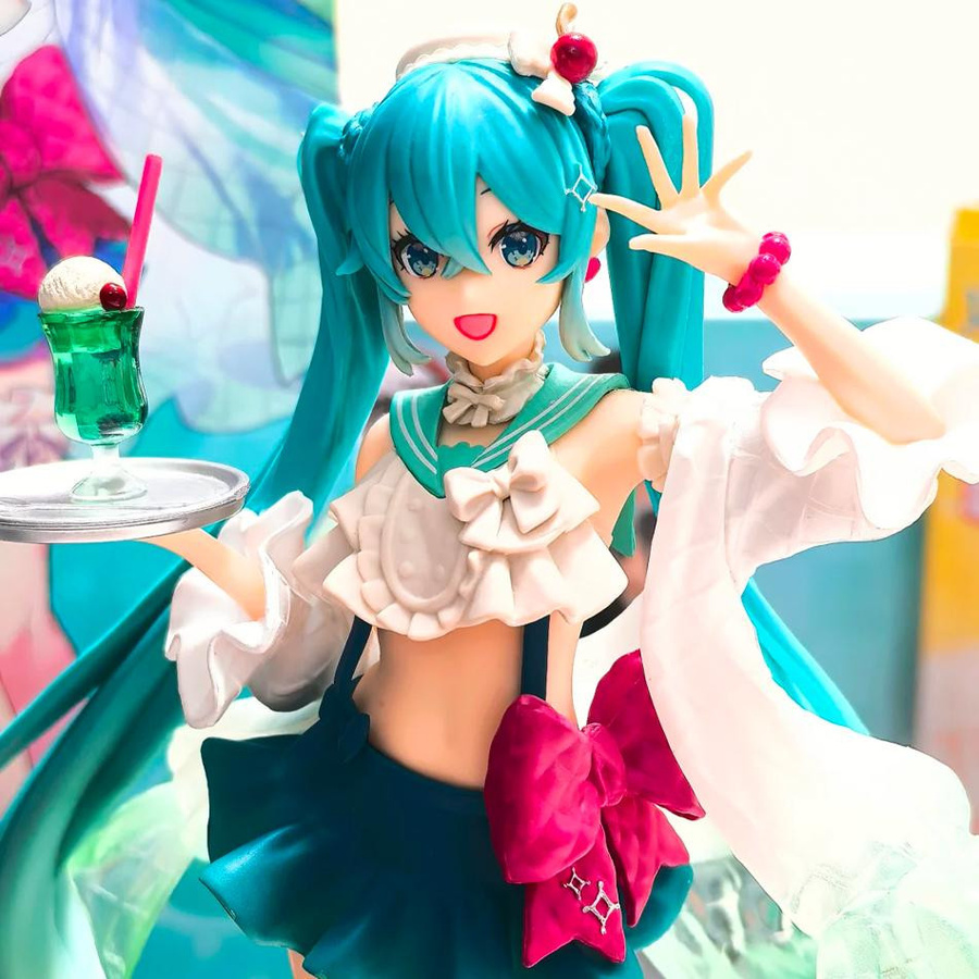 Hatsune Miku Figur Soda-Sahne-Kleid PVC Modell Spielzeug 14+y - Bild 2