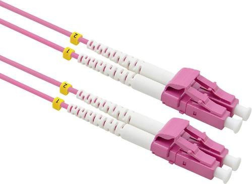 Value Glasfaser LWL Anschlusskabel Multimode OM4, 1x LC auf 1x LC, 50/125 µm, Violett, Länge: 15,00 m - Bild 1