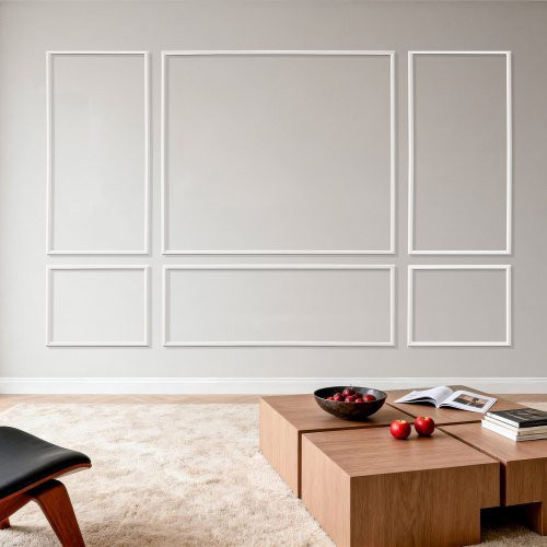VEVOR Wandform-Set aus lackierbarem Polystyrol, 3er-Pack Wandleisten in Weiß, B/H: 79 x 160 cm und 79 x 61 cm - Bild 1