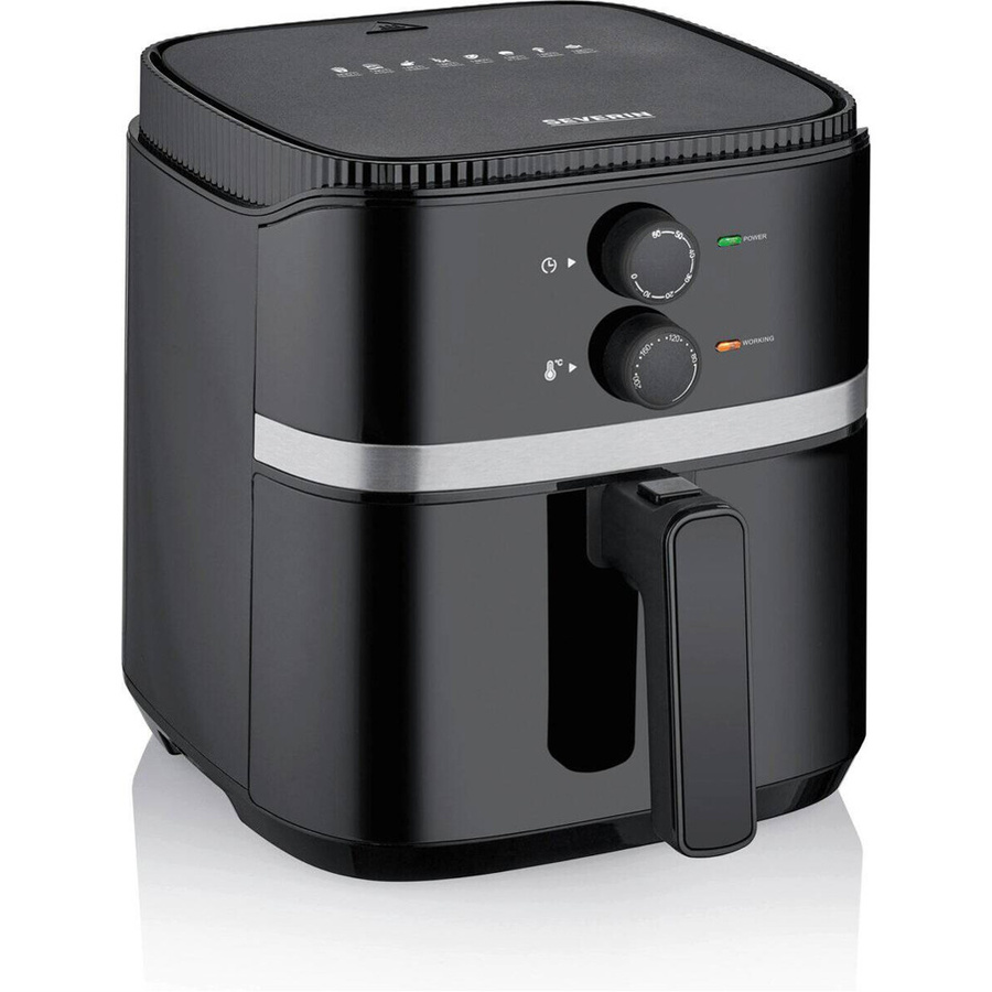 Severin Heißluftfritteuse FR 2452 in Schwarz mit 5 l Volumen, 1500 W und Timer, B/H/T: 35 x 32,5 x 35 cm - Bild 3
