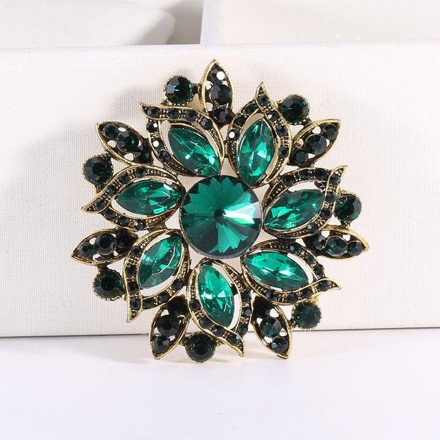 YIRAN Jewelry Brosche, Kristallglas, Bunt, Damen, Black - Bild 1