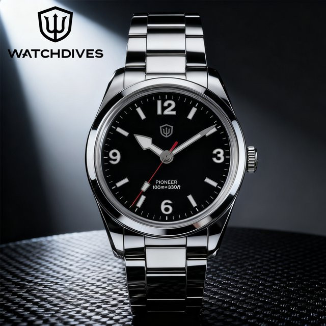 Watchdives Armbanduhr, Quarz, Edelstahl, 36 mm, Herren - Bild 1