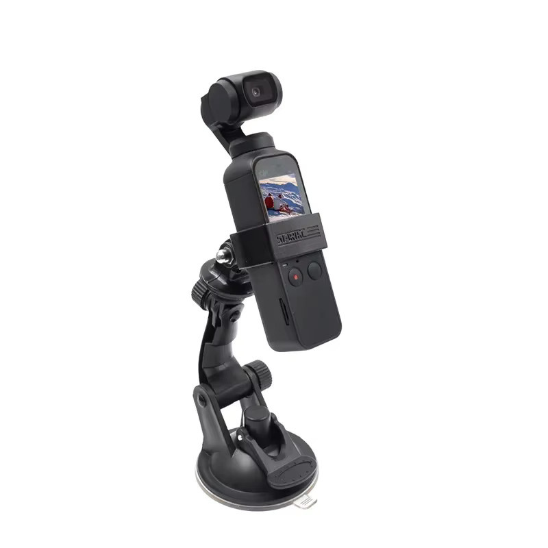 DJI Auto Saugnapf Halterung mit Gimbal Adapter Clip für DJI Pocket 3 und Osmo Pocket 1/2 in Schwarz - Bild 2