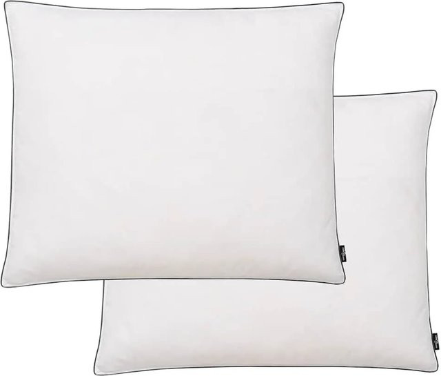vidaXL Kissen Set aus 2 Stück mit Daunen- und Federfüllung in Weiß, B/H: 70 x 60 cm - Bild 1