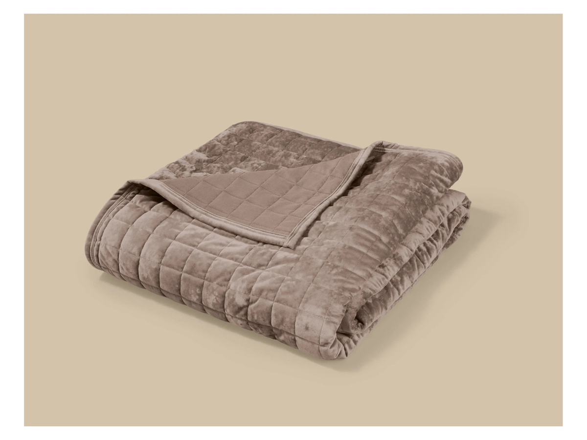 LIVARNO Tagesdecke aus Polyester in Braun, B/B: 220 x 240 cm - Bild 2