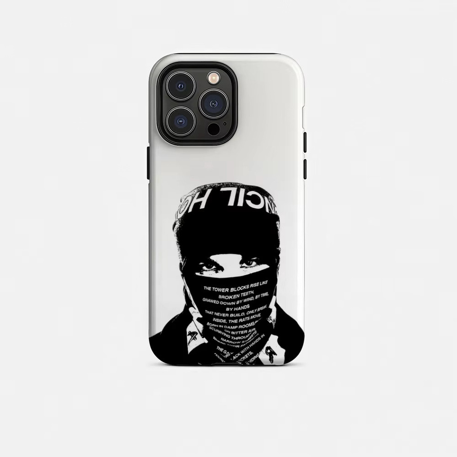 E-EsDeeKid Rebel Handyhülle für iPhone 17 16 15 14 13 12 Pro Max Plus, glänzende HD-Doppelschicht-Flüssigkeitshartschale in Weiß - Bild 7