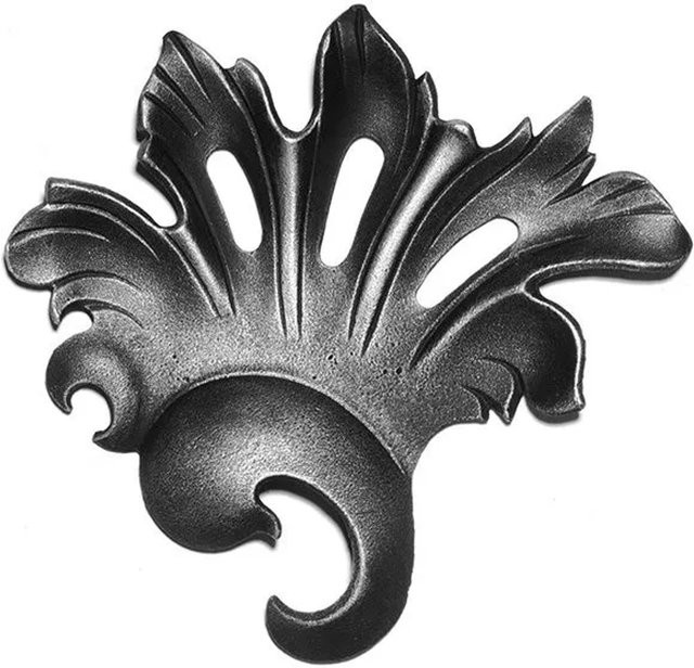 FeNau Zierrosette aus Stahl in Roh-Optik Rechts, B/T/H: 15,5 x 14,0 x 2,0 cm - Bild 1