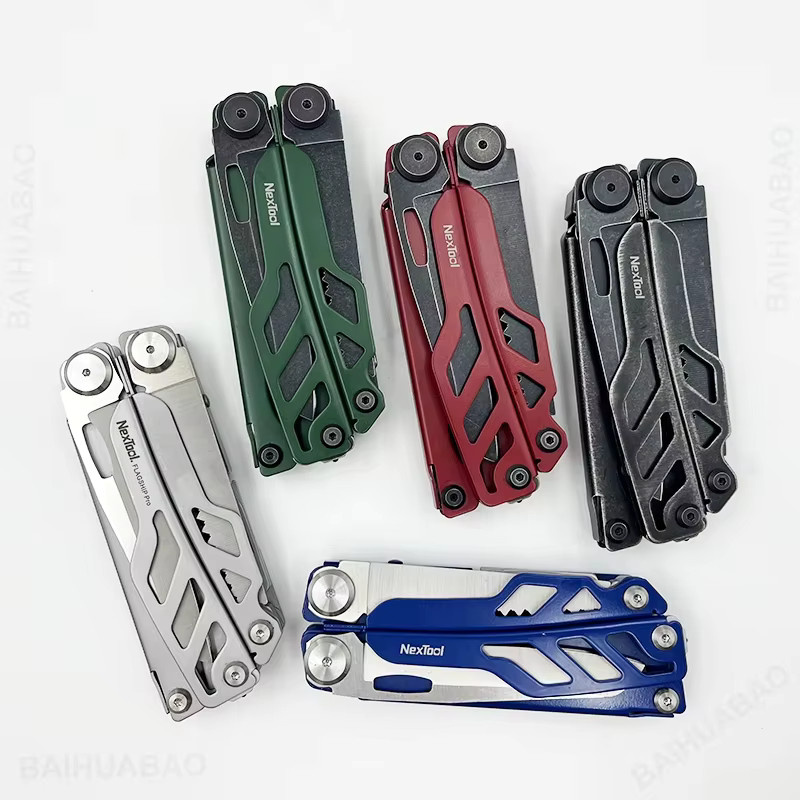 Nextool Flagship Pro Multitool in Schwarz mit Kydexscheide, 16-in-1 Mehrzweckwerkzeug mit Klappzange und Messerschere - Bild 2