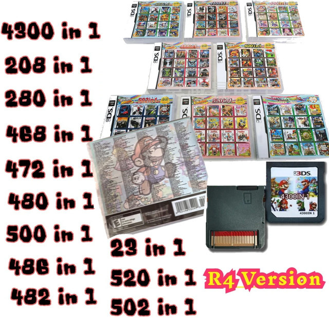 Bandai Multi Cart Super Combo Videospiel-Kassette für Nintendo DS, NDS, 3DS, XL, 2DS, NDSL, NDSI in Schwarz - Bild 1