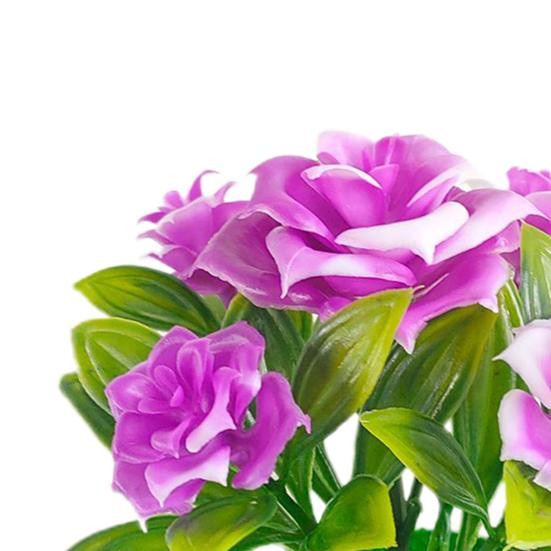 Künstliche Topfpflanze Puntos Rose Rot aus Kunststoff - Bild 2