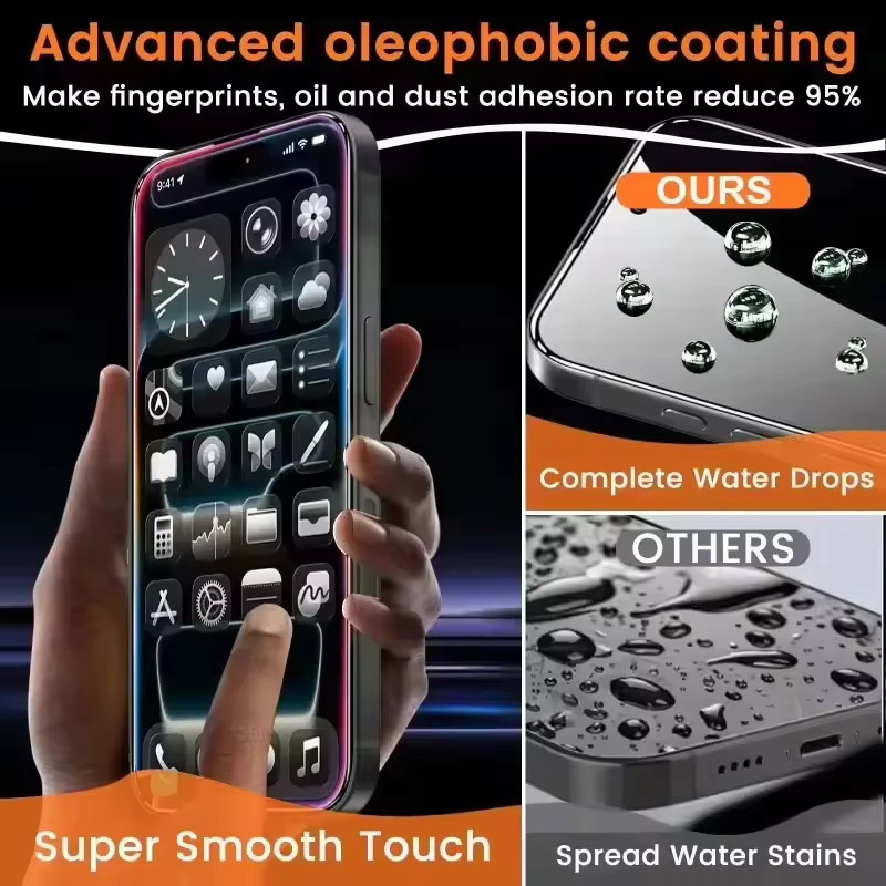 Anti-Spy Privacy Hydrogel Displayschutzfolie für Apple iPhone 17 16 15 14 13 12 Pro Max XS XR X transparent - Bild 4