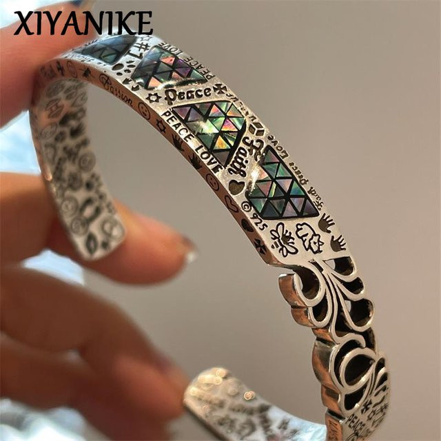 XIYANIKE Manschette Armband, Geometrische Graffiti, Damen - Bild 1