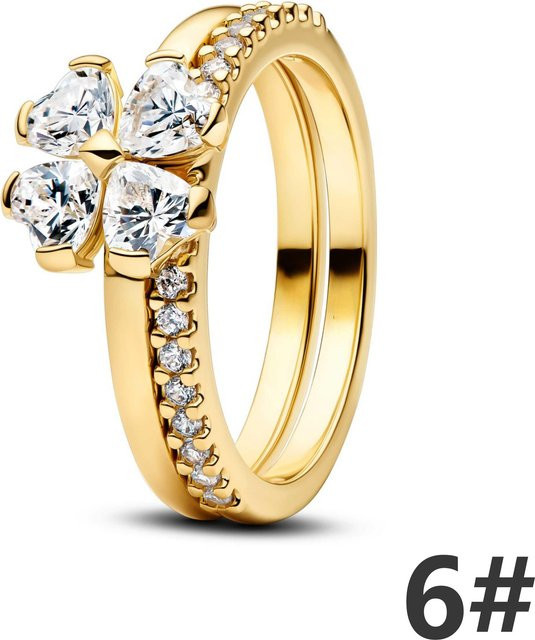 Ring, Halskette, Armband, Ohrstecker, 925 Silber, Zirkonia, Damen - Bild 1