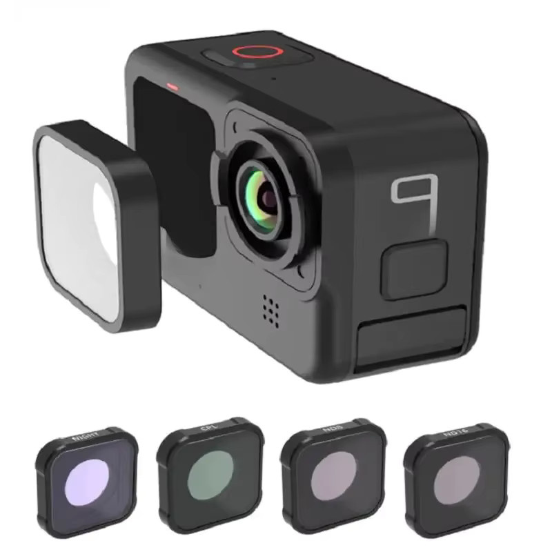 CPL ND-Filter-Kit Polarisatorfilter ND8 ND16 ND32 für GoPro Hero 12 11 10 9 in Schwarz und Rot - Bild 2