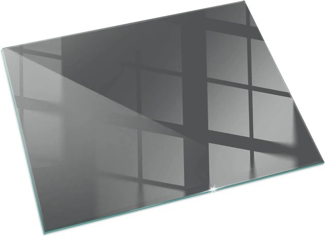 Tulup Glasplatte für Kamin und Kaminofen in Grau, B/T: 120 x 80 cm - Bild 1
