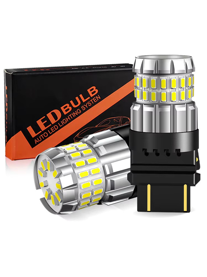SAARMAT Canbus LED Lampen Set für T25 3157 P27W P27/7 DRL Bremslichter Blinker Nebellichter in Weiß Rot Gelb, 2 Stück - Bild 6