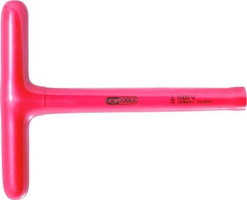 KS Tools 1/4 Zoll T-Griff-Steckschlüssel mit Schutzisolierung in Rot aus Chrom-Vanadium, Länge: 160 mm, 117.1744 - Bild 1