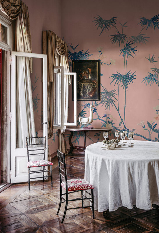 Sandberg Mural Bamboo Grove Tapete in Pink mit chinesischem Bambus-Motiv aus Vlies - Bild 3