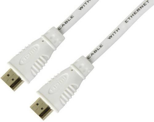 Techly HDMI Typ A Kabel ICOC-HDMI-4-005NWT, 0,5 m, 3D und ARC, Weiß - Bild 1