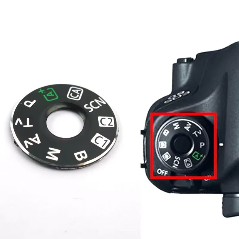 Canon EOS 6D Reparatur-Kit für Modus-Platte und Interface-Kappe in Schwarz - Bild 2