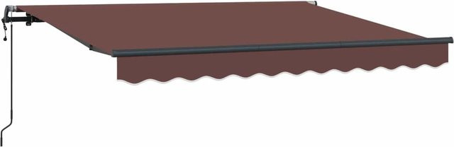vidaXL Einziehbare Markise Braun mit Fernbedienung, B/T: 250 x 200 cm, Aluminium und Polyester - Bild 1