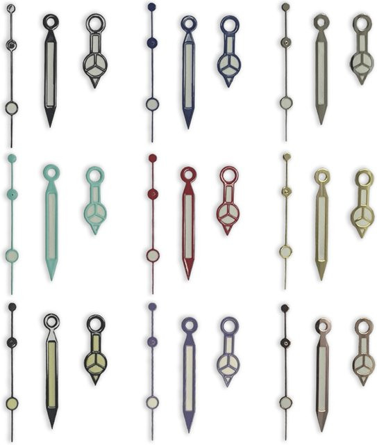 QUKE Uhrzeiger, Silber, Blau, Rot, Grün, Schwarz, Roségold, Unisex - Bild 1