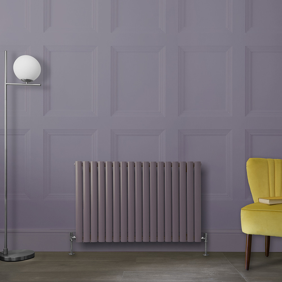 Design Heizkörper Horizontal Doppellagig von Revive in Lila, B: 100 cm, H: 63,5 cm, T: 6,35 cm - Bild 1