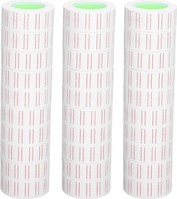 30 Rollen TOMTOP JMS Etikettenpapier für MX5500 Etikettiergerät, 15000 Stück Preisaufkleber, Farbe: Weiß, Etikettengröße: 21 x 12 mm - Bild 1