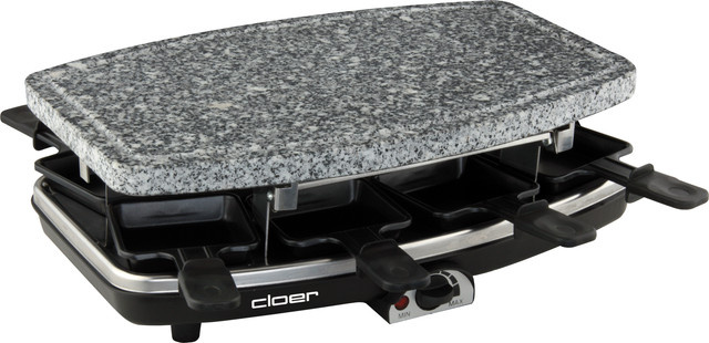 Cloer Raclettegrill 6430 in Grau mit Natursteinplatte und einstellbarem Thermostat - Bild 1